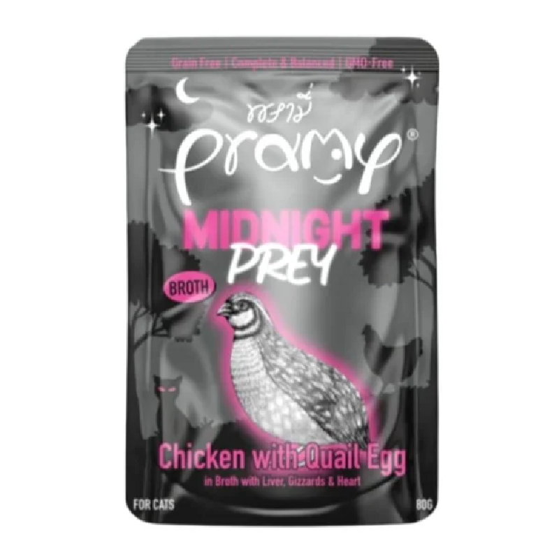 Pramy Midnight Prey Chicken with Quail Egg in Broth 80g