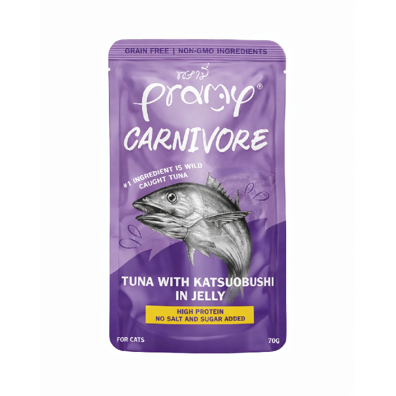 Pramy Carnivore Tuna Topping Katsuobushi in Jelly 70g