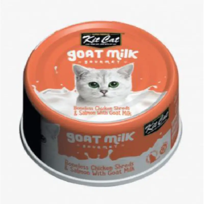 Kit Cat Goat Milk Gourmet Chicken Salmon 70g