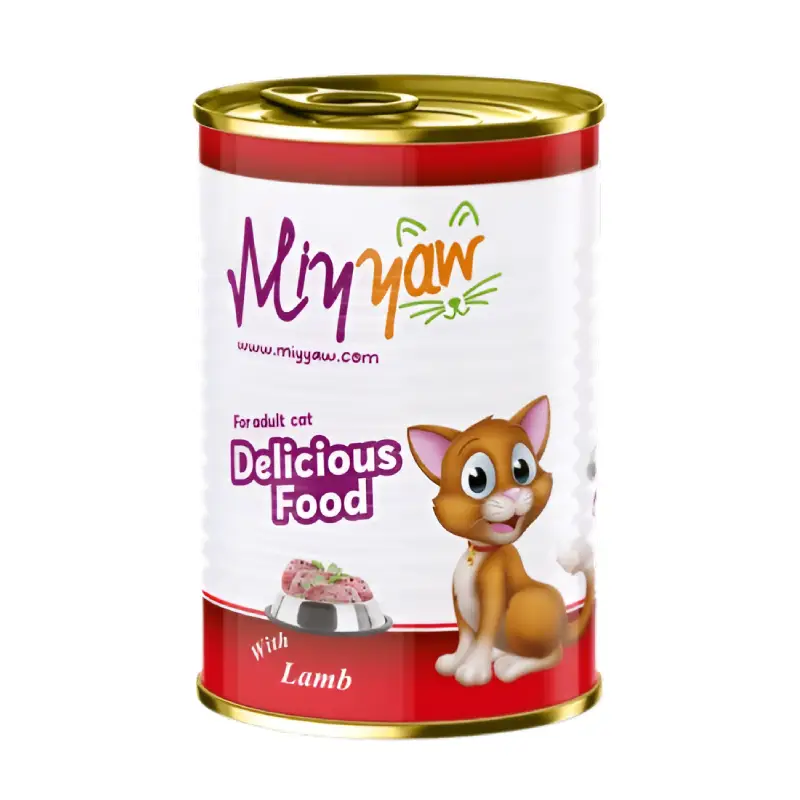 MİYYAW WET FOOD FOR ADULT CAT WITH LAMB Pate 20 x 400g