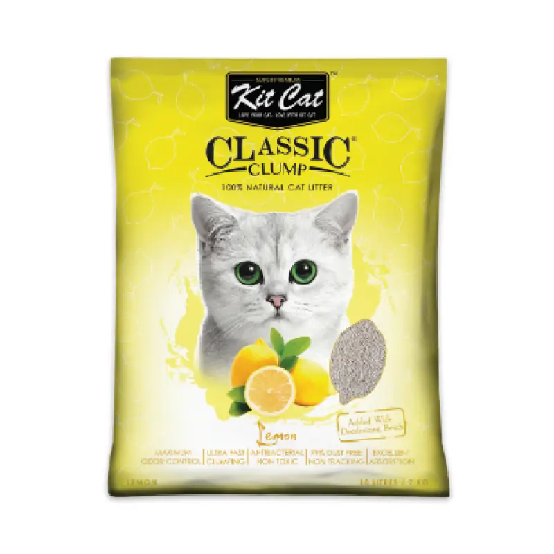 Kit cat Classic Clump Cat Litter 10L/7kg ( Lemon)