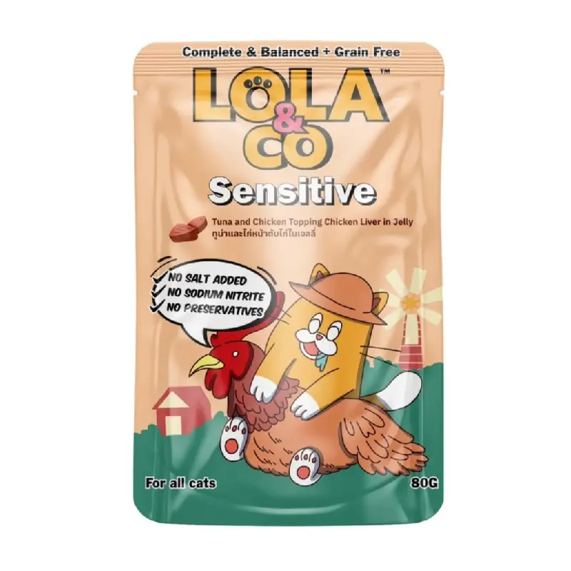 Lola&Co Tuna &Chicken Topping Chicken Liver in Jelly 80g